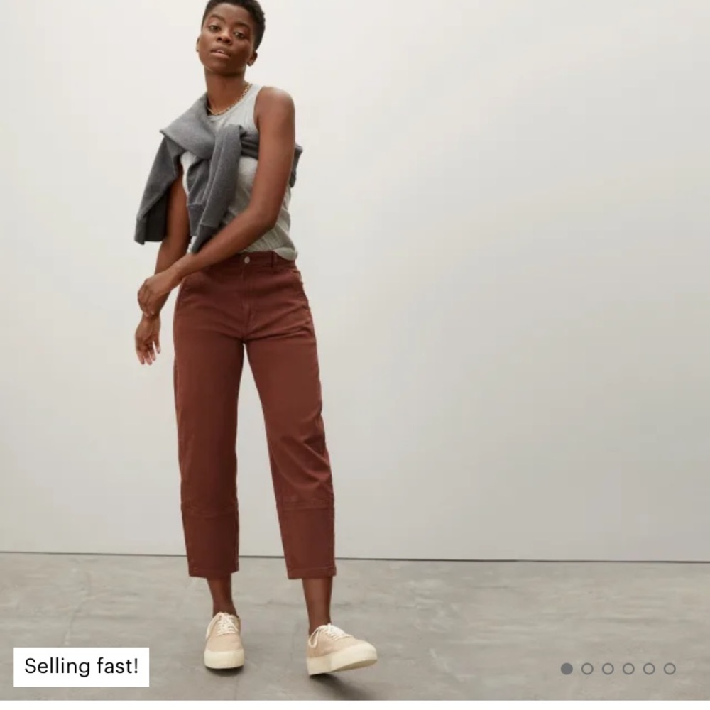 Everlane Red/Brown Women's Barrel Pants